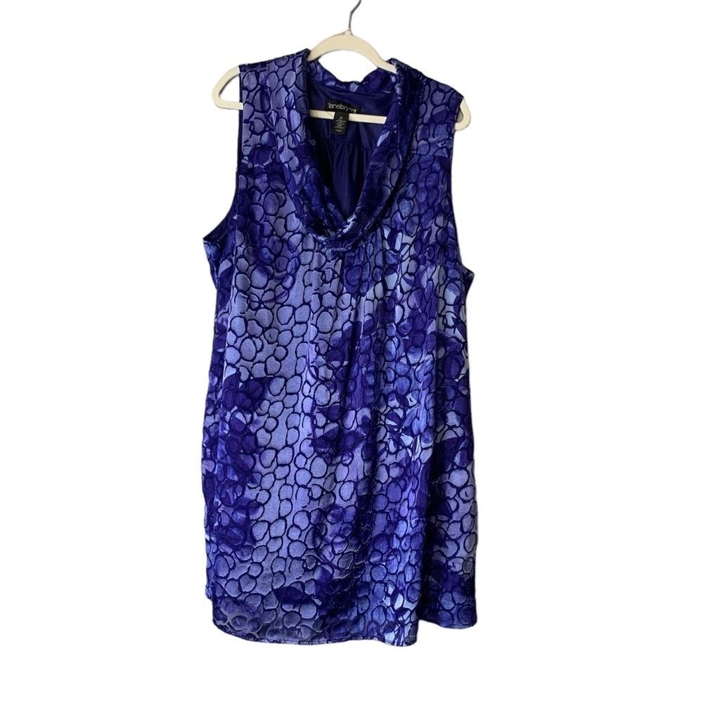 Lane Bryant purple cowl neck tunic shift dress. Size 26